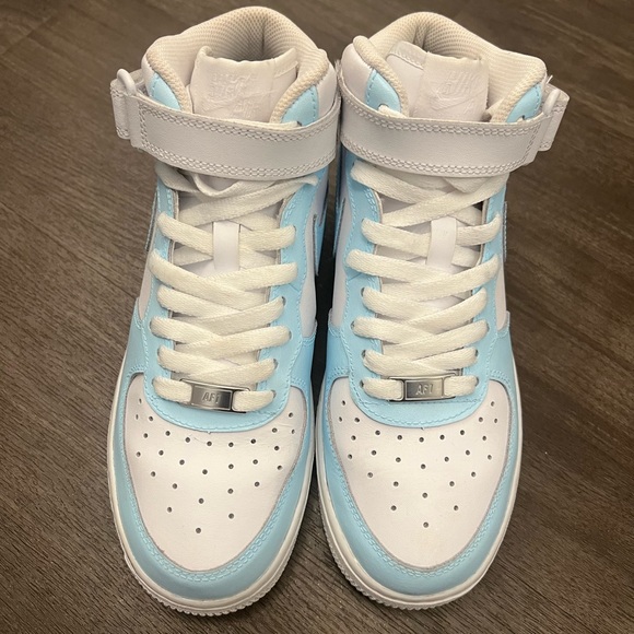 Light Blue Nike Dunks (High) - Picture 2 of 5